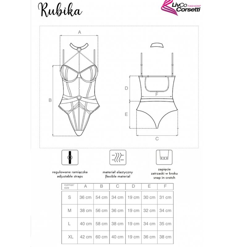 Accappatoio, camicia e perizoma nero LIVCO CORSETTI FASHION Melisenda CF 1709, taglia S, in morbido tessuto.