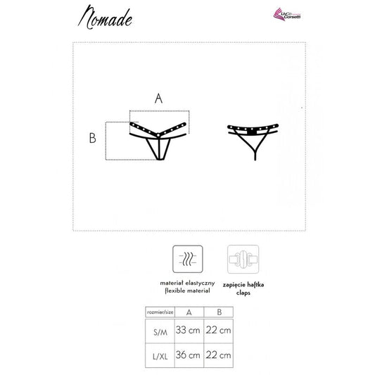 Perizoma Nomade senza cavallo nero LIVCO CORSETTI FASHION, slip intimo femminile senza cuciture e design elegante.
