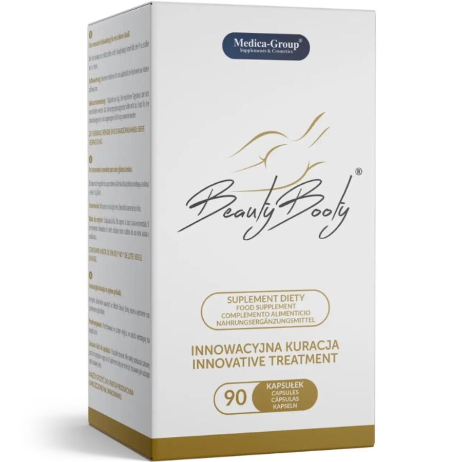 Capsule di MEDICA GROUP Beauty Booty Firming, integratore per rassodare e tonificare glutei e curve naturali.