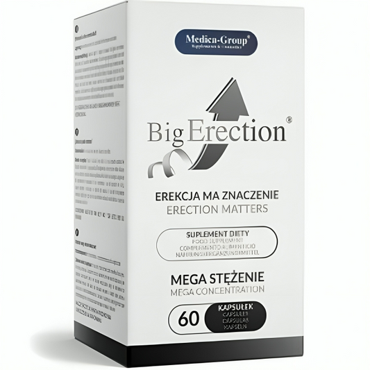 Capsule di MEDICA GROUP, efficace potenziatore dell'erezione per uomini, confezione da 60 capsule, integratore naturale.