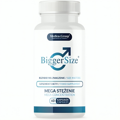 Capsule MEDICA GROUP per l'ingrandimento del pene, confezione da 60 capsule, con imballaggio e label visibili.
