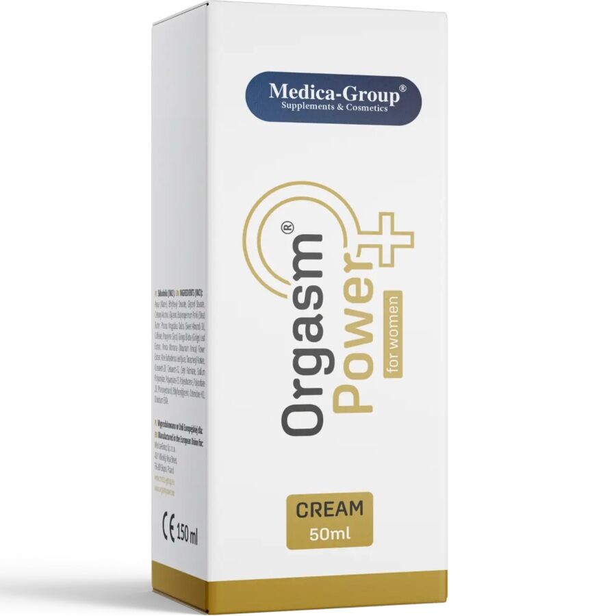 Crema intima Donna Medica Group Orgasm Power, 50 ml, crema stimolante per il piacere femminile con confezione da 50 ml