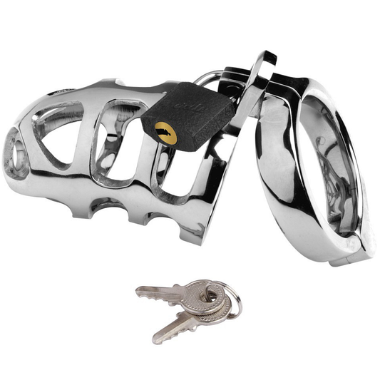 Anello gabbia in metallo HARD METAL HARD, finitura robusta e resistente, con design a gabbia per accessori o decorazioni.