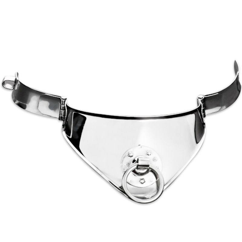 Collare di contenimento rigido in metallo METAL HARD con anello e lucchetto, lunghezza 12,5 cm, resistente e sicuro per applicazioni di sicurezza