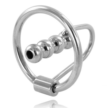 Tappo uretrale Metal Hard da 28mm, in metallo, con design robust e resistente, visibile in primo piano nell'immagine.