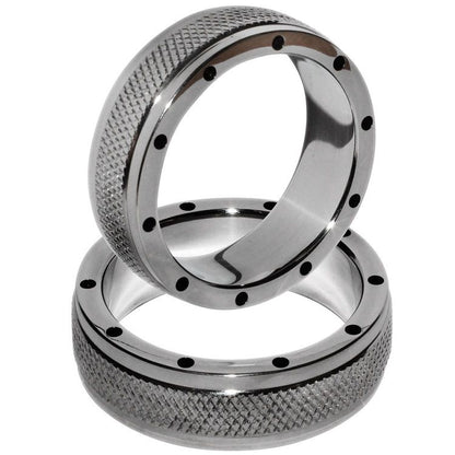 ANELLO in metallo METAL HARD per pene e testicoli, lunghezza 50mm, con superficie robusta e resistente, adatto per uso intimo.