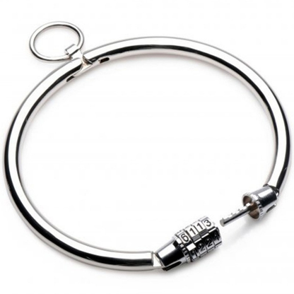 Collana in metallo METAL HARD con chiusura combinata lunga 10,5 cm, resistente e dal design robusto.