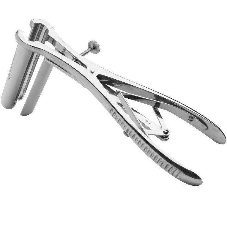 Speculo anale triplo METAL HARD in acciaio, con design robust e dettagli precisi, visibile in primo piano.