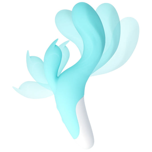 Vibratore blu turchese MIA Dresde, design elegante e compatto, ideale per stimolazione e piacere personale.