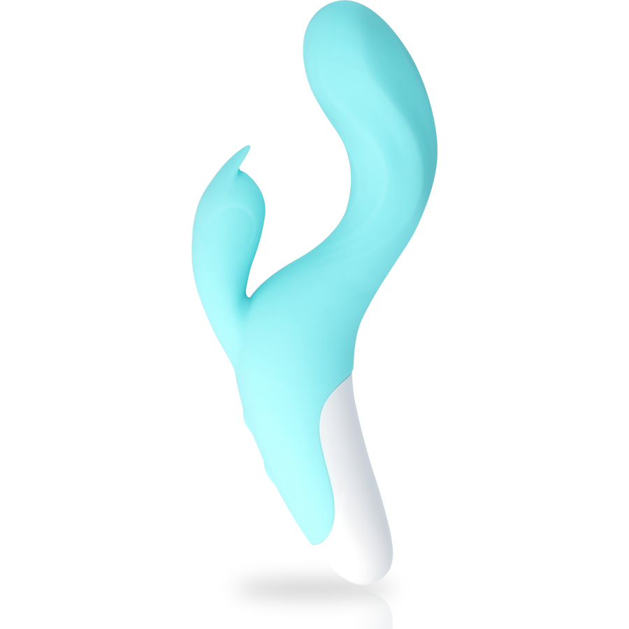 Vibratore blu turchese MIA DRESDE, design elegante e compatto, con superficie liscia e dettagli moderni.