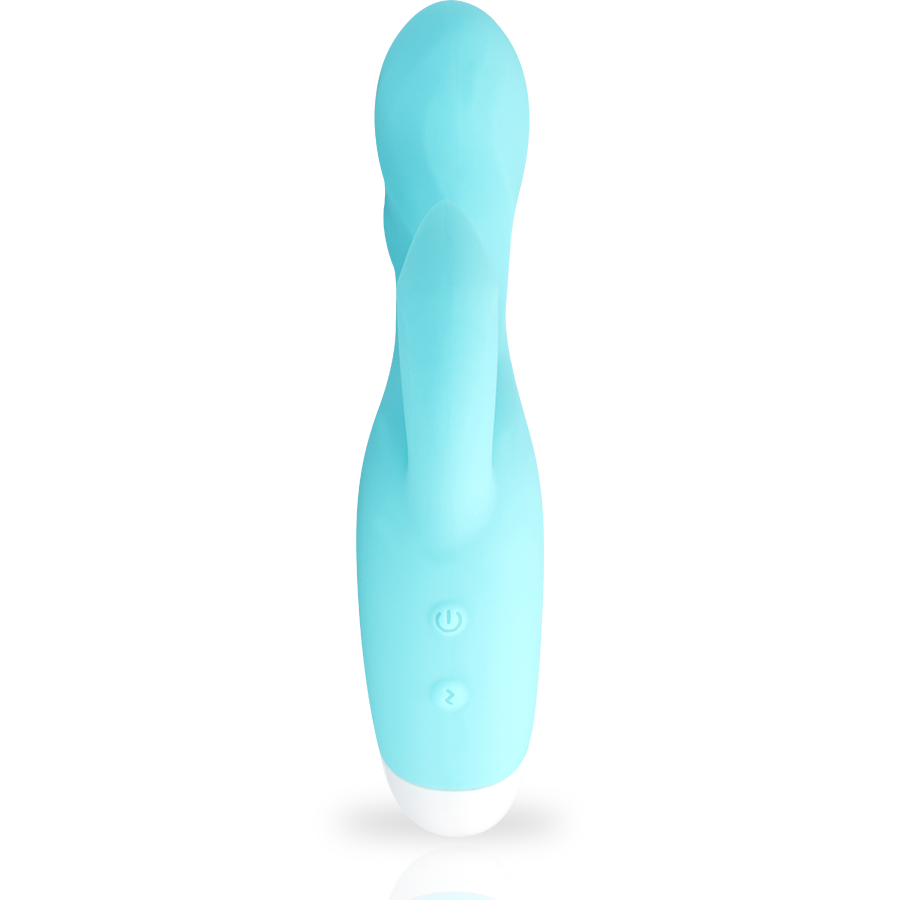Vibratore blu turchese MIA Dresde, design elegante e compatto, ideale per stimolazione e piacere personale.