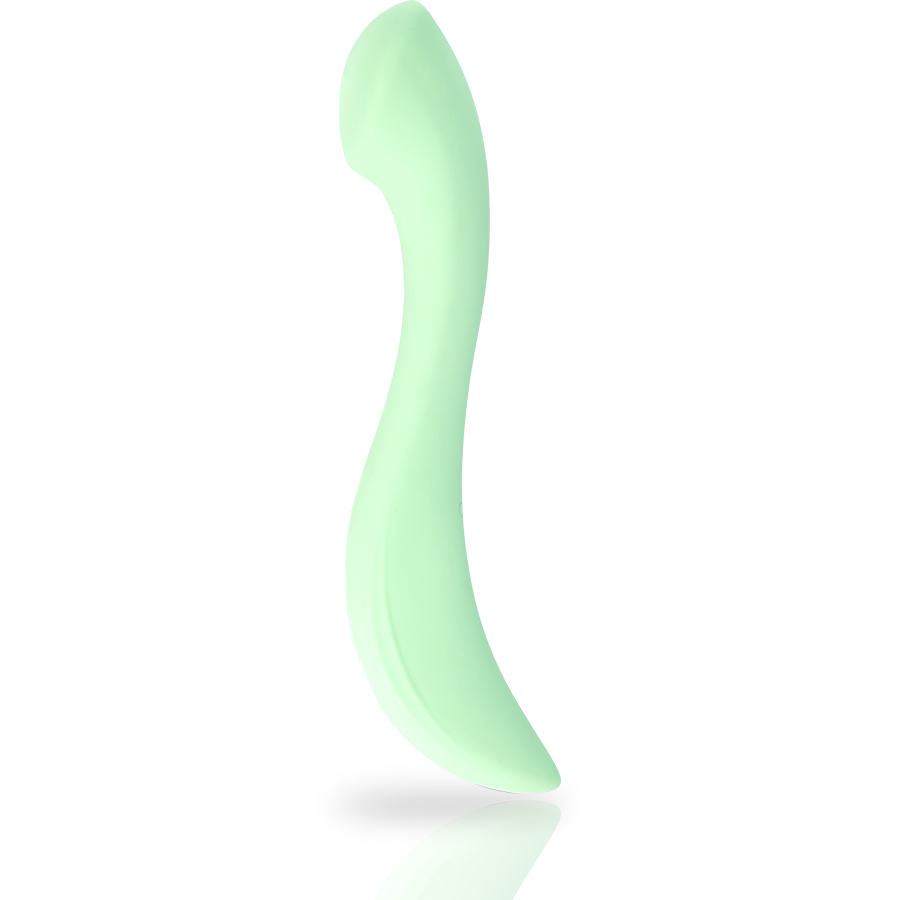 Vibratore da pavimento pelvico MIA Devon verde, design ergonomico e resistente, ideale per esercizi di rafforzamento pelvico.