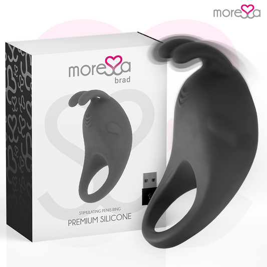 Penna Moressa Brad Premium in silicone nero, ricaricabile e versatile, ideale per scrivere e disegnare con precisione.
