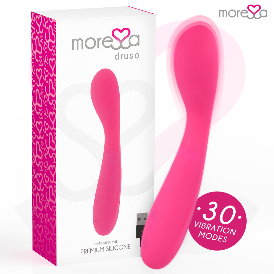 Druso premium in silicone ricaricabile MORESSA, morbido e pratico, visibile con dettagli e superficie liscia in immagine.