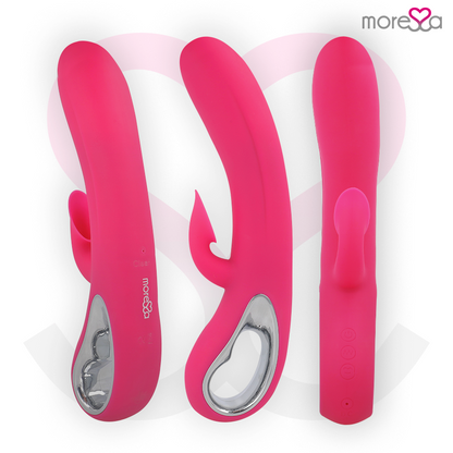 Aspiratore clitoride MORESSA Dustin in silicone premium, con vibrazione potente e design ricaricabile, visibile in immagine.