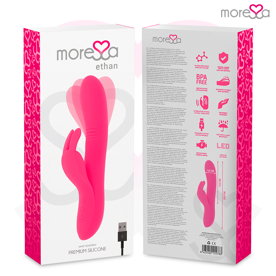 Ethan Premium Silicone Ricaricabile MORESSA, dispositivo di vaping con bocchino in silicone e design compatto.