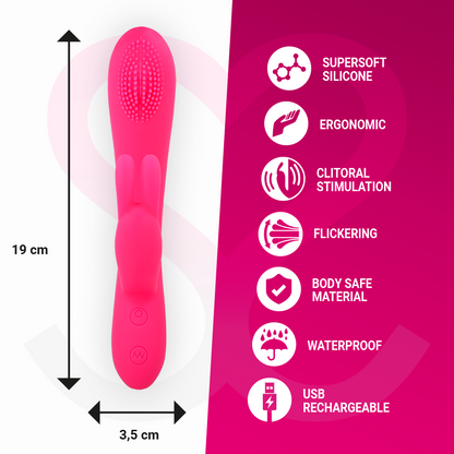 Spazzola ricaricabile MORESSA GINO PREMIUM in silicone con impugnatura ergonomica e setole morbide, vista dall'alto.