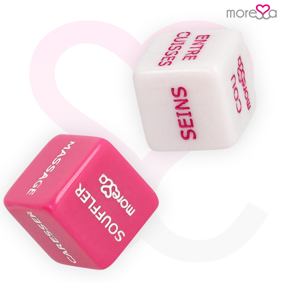 Dadi erotici francesi MORESSA, gioco di dadi in stile classico, con design elegante e dettagli raffinati.