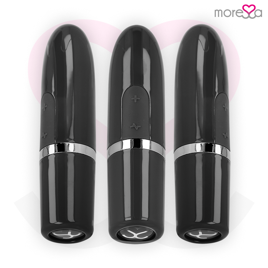 Vibratore stimolatore da viaggio MORESSA IVY di colore nero, compatto e portatile, perfetto per uso personale.