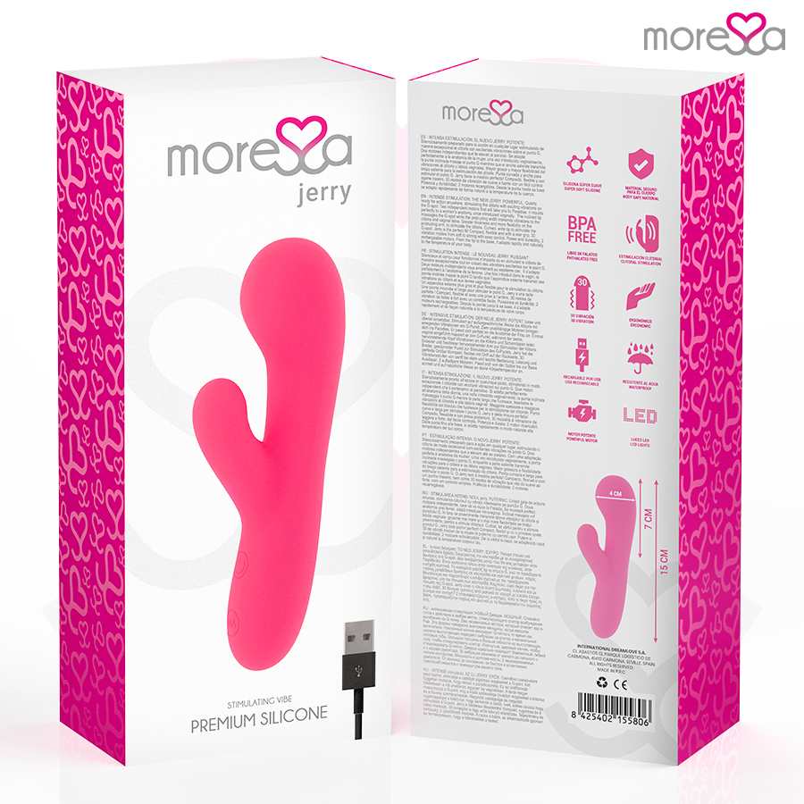 Silicone ricaricabile Jerry Premium di MORESSA, resistente e durevole, con design ergonomico e dettagli in silicone di alta qualità.