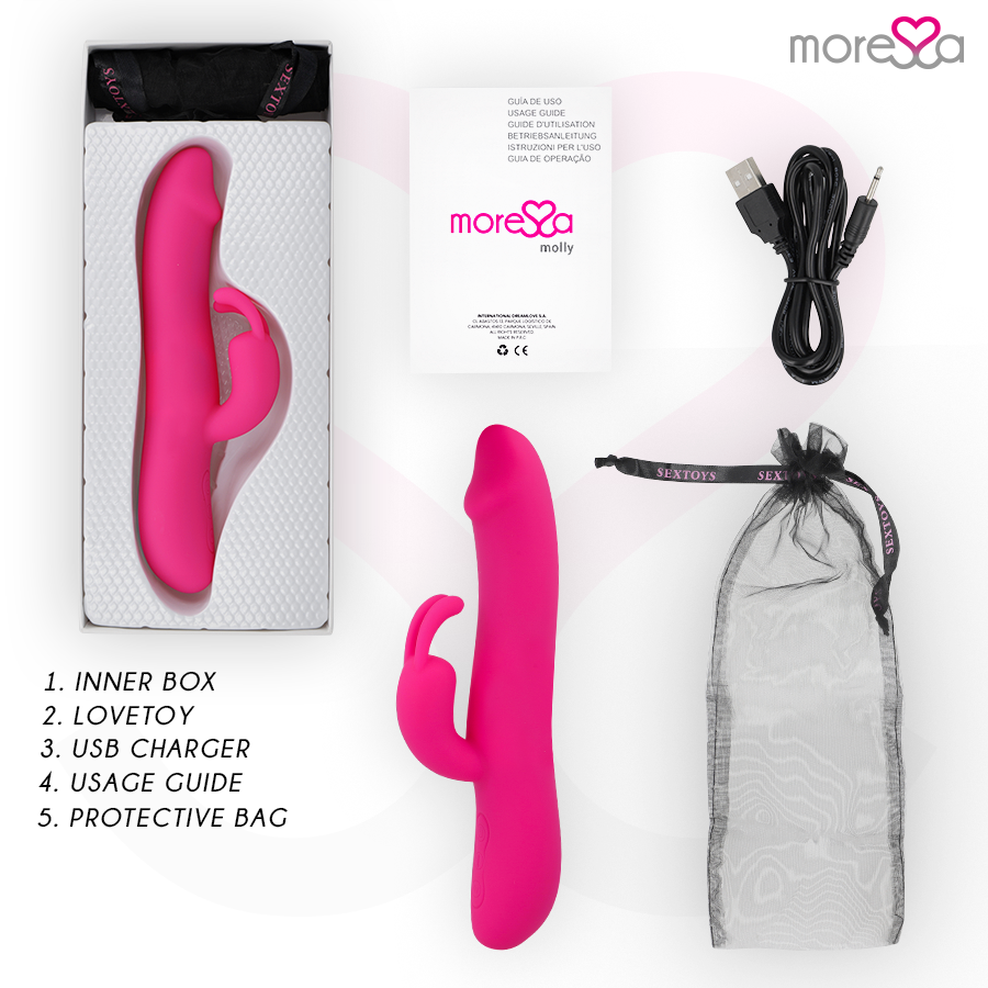 Silikone ricaricabile MORESSA Molly Premium, elegante e funzionale, visibile con dettagli in silicone di alta qualità.