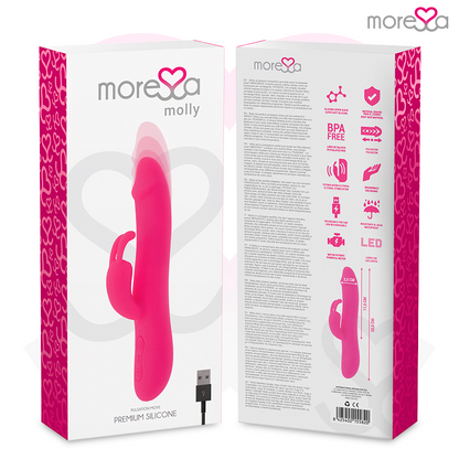 Silicone ricaricabile MORESSA Molly Premium con design elegante, mostra il prodotto con dettagli e superficie liscia in immagine