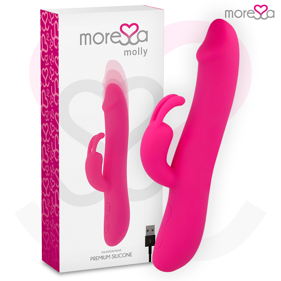 MOLLY Premium Silicone ricaricabile MORESSA, dispositivo in silicone con dettagli visibili, ideale per uso personale e comfort.