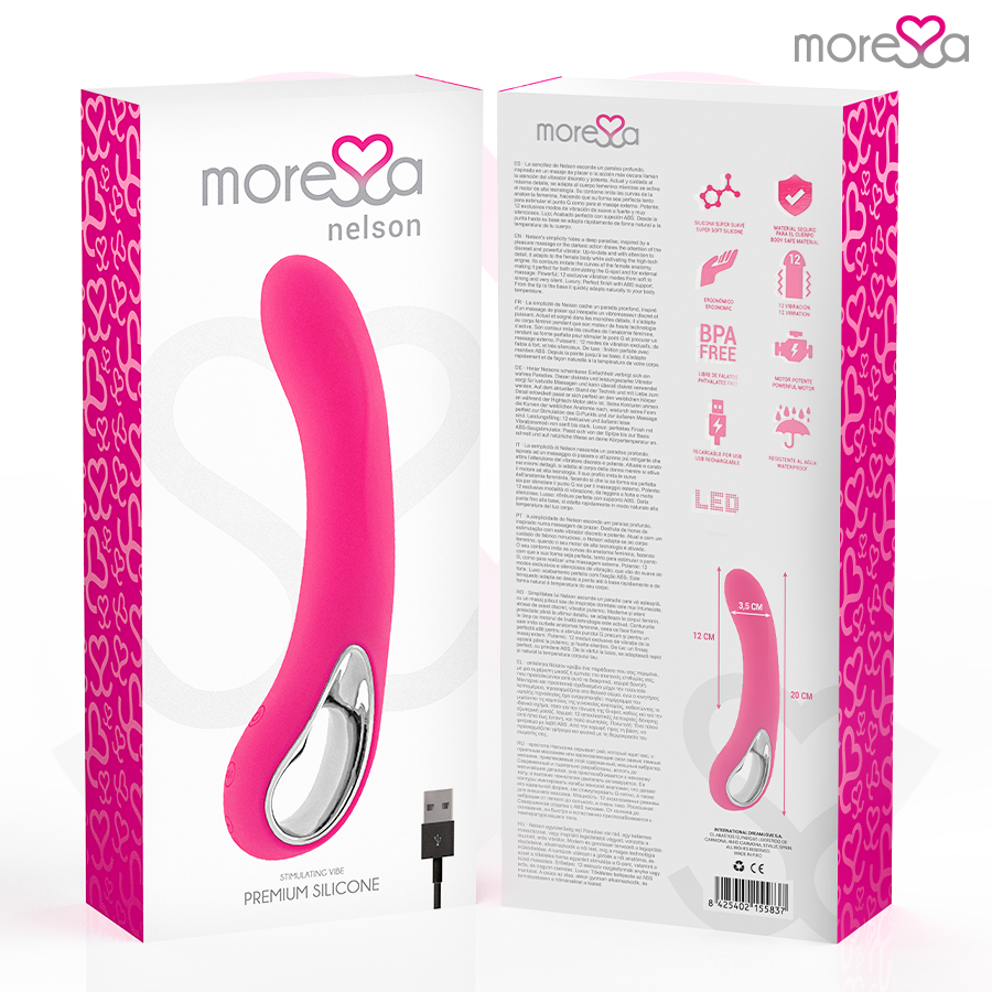 Penna stilografica MORESSA Nelson Premium in silicone ricaricabile, con design elegante e dettagli raffinati.