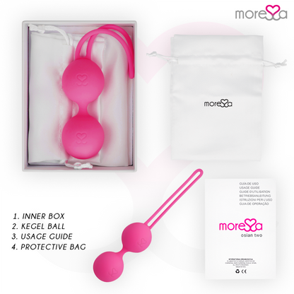 Anello MORESSA Osian Due in silicone premium rosa, con design elegante e morbido, visibile in primo piano.
