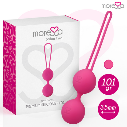 Anello in silicone rosa MORESSA Osian Due, design premium e morbido, con finitura liscia e dettagli eleganti.
