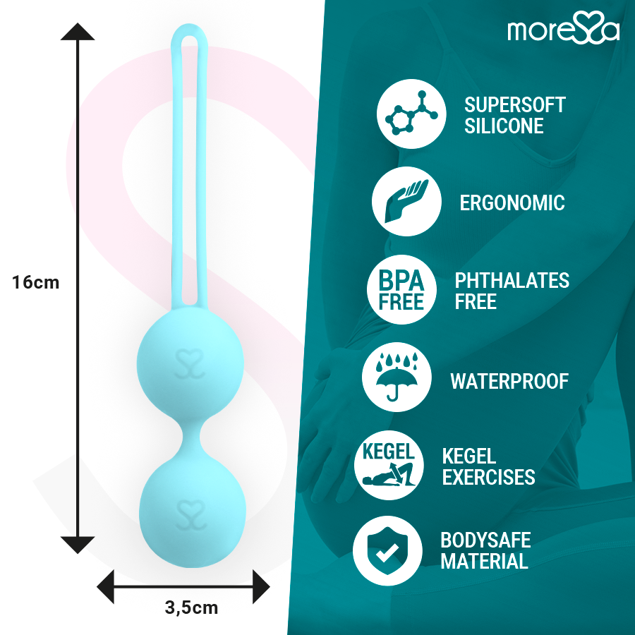Bracciale in silicone premium MORESSA Osian Due di colore turchese, con design elegante e dettagli moderni.