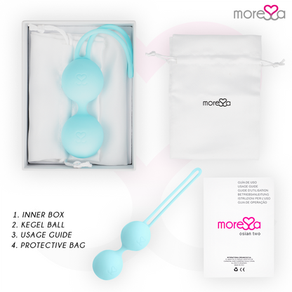 Orecchini MORESSA Osian Due in silicone premium color turchese, con design elegante e moderno.