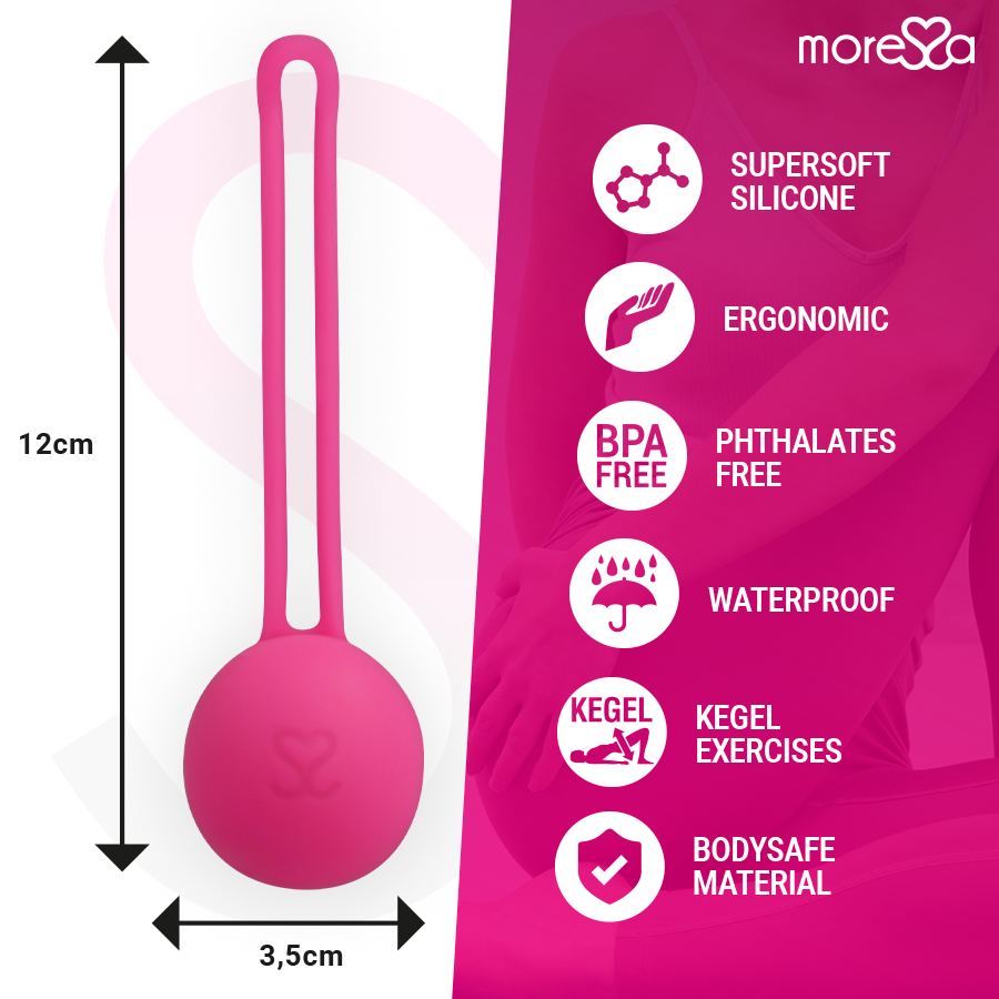 Maschera per il viso MORESSA Osian One Premium in silicone rosa, morbida e confortevole.