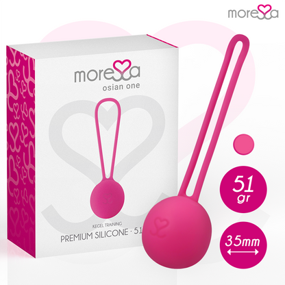 Moressa Osian One in silicone rosa, elegante e morbido, visibile in primo piano, ideale per comfort e stile.