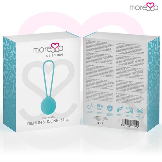 Bracciale MORESSA Osian One in silicone di colore turchese, design elegante e resistente, ideale per uno stile moderno e casual