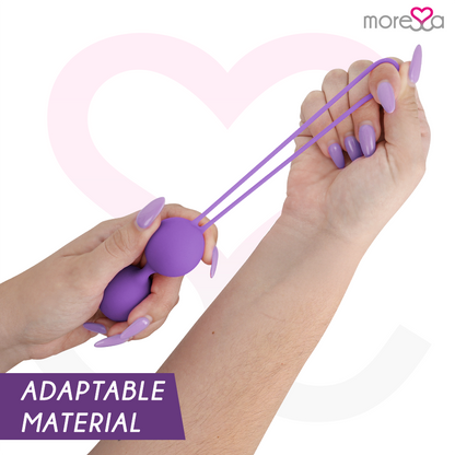 Bracciale MORESSA Osian Tre Premium in silicone lilla, con dettagli eleganti e design moderno.