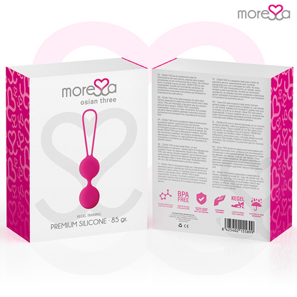 Osian Tre Premium silicone rosa di MORESSA, morbido e resistente, visibile in questa immagine.