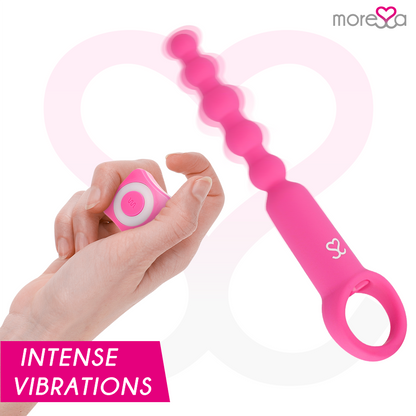 Controllo remoto MORESSA Ronie per piacere anale rosa, dispositivo di stimolazione anale in colore rosa.
