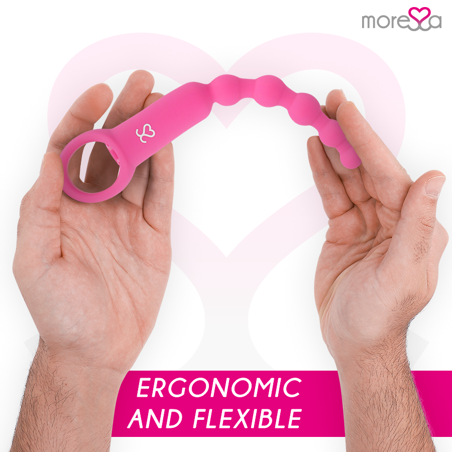 Controllo remoto Moressa Ronie per piacere anale rosa, dispositivo di stimolazione con design ergonomico e colore rosa vivace.