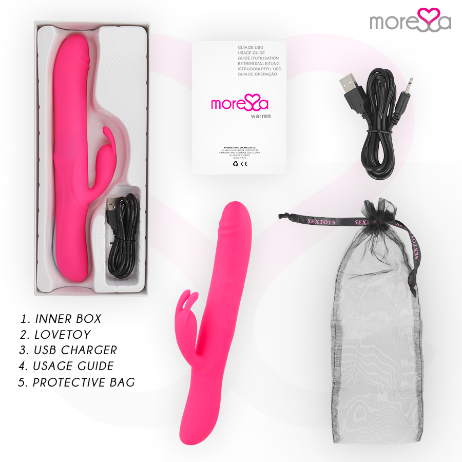 Silicone ricaricabile Warren Premium MORESSA, design elegante e tecnologia avanzata, mostrato in primo piano su sfondo neutro.