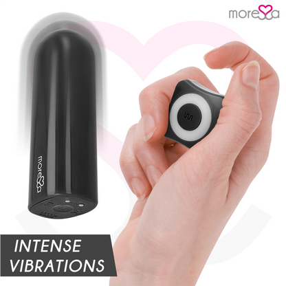 Telecomando vibratore NIX nero di Moressa, dispositivo wireless compatto e discreto per il controllo a distanza della stimolazione.