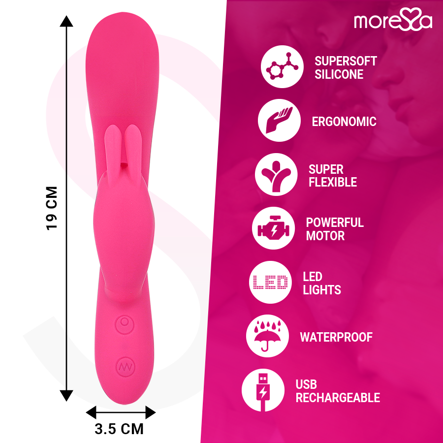 Telmo Premium silicone ricaricabile MORESSA, dettaglio del design e della forma del prodotto in silicone di alta qualità.