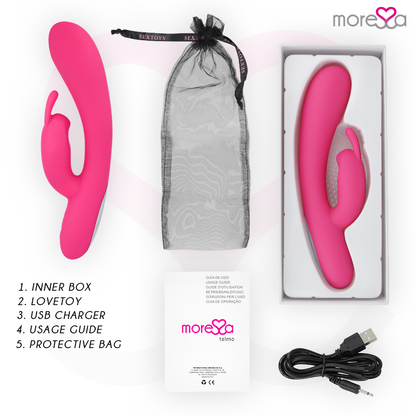 Telmo premium in silicone ricaricabile MORESSA, evidenziando il design elegante e la superficie liscia del prodotto.