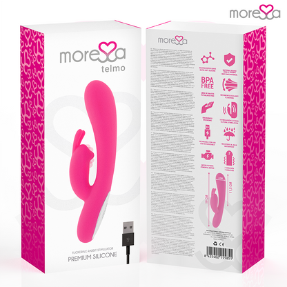 Telmo Premium silicone ricaricabile MORESSA, dispositivo elegante con superficie liscia e dettagli moderni, visibile in immagine.