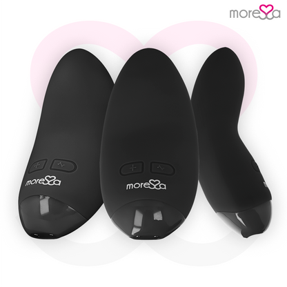 Vibratore Blossom nero MORESSA con design ergonomico e superficie liscia, ideale per stimolazione e piacere personale.
