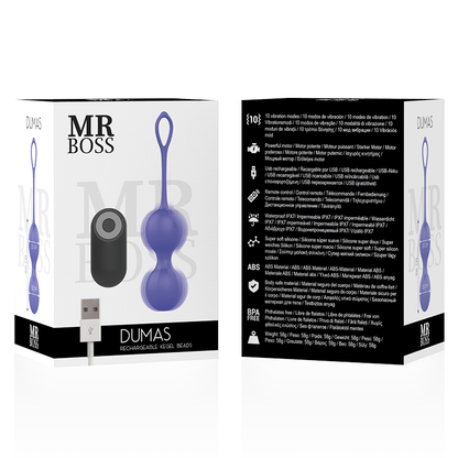Vibratore Kegel MR BOSS Dumas Perline con telecomando, dispositivo di stimolazione pelvica per donna.