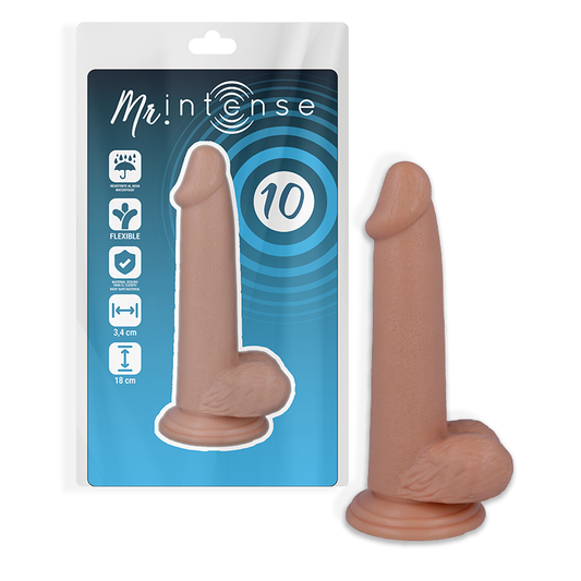 Penis realistico MR. INTENSE da 18 cm e 3,4 cm di diametro, modello MR INTENSE, dettaglio visivo del prodotto.