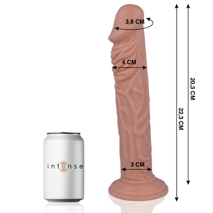 Penis realistico MR INTENSE, modello 27, lunghezza 22,3 cm, con base o-4 cm, dettagli realistici e alta qualità.