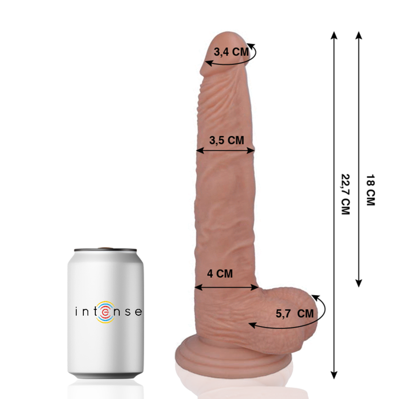Penis realistico MR. INTENSE, 29 cm di lunghezza e 3,5 cm di diametro, con dettagli realistici, immagine in primo piano