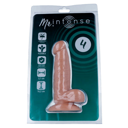 Penis realistico MR. INTENSE, 16,2 cm di lunghezza e 3,1 cm di diametro, con dettagli realistici e texture naturale.